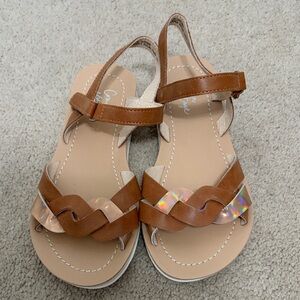Crown Vintage Brown and Iridescent Kids Sandals